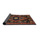 Sideview of Traditional Sienna Brown Persian Rug, tr2586