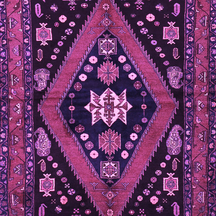 Machine Washable Persian Purple Traditional Area Rugs, wshtr2586pur