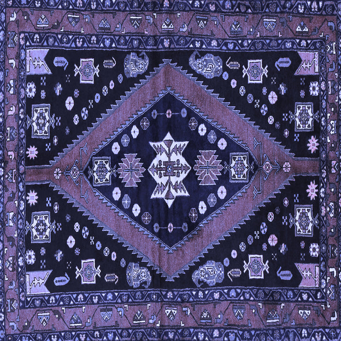 Square Persian Blue Traditional Rug, tr2586blu