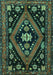 Machine Washable Persian Turquoise Traditional Area Rugs, wshtr2586turq