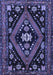 Machine Washable Persian Blue Traditional Rug, wshtr2586blu