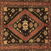 Square Persian Brown Traditional Rug, tr2586brn