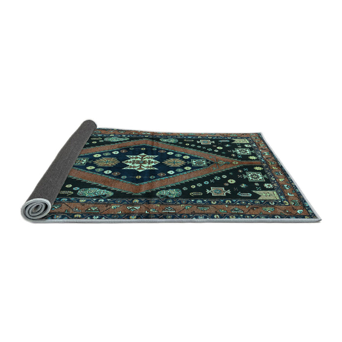 Sideview of Persian Light Blue Traditional Rug, tr2586lblu