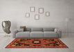 Machine Washable Persian Orange Traditional Area Rugs in a Living Room, wshtr2586org