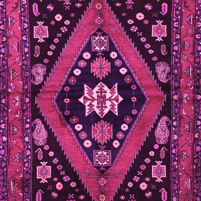 Machine Washable Persian Pink Traditional Rug, wshtr2586pnk