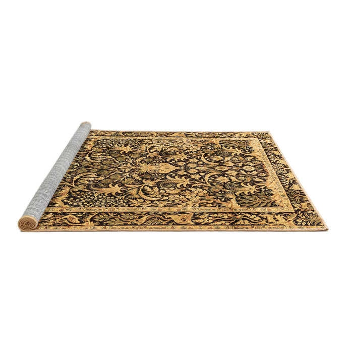 Sideview of Machine Washable Animal Brown Traditional Rug, wshtr2587brn