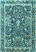 Animal Light Blue Traditional Rug, tr2587lblu