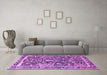 Machine Washable Animal Purple Traditional Area Rugs in a Living Room, wshtr2587pur