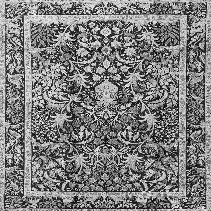 Round Machine Washable Animal Gray Traditional Rug, wshtr2587gry