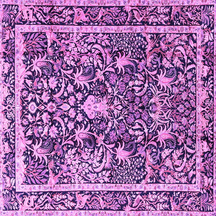 Square Machine Washable Animal Purple Traditional Area Rugs, wshtr2587pur