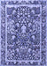 Animal Blue Traditional Rug, tr2587blu