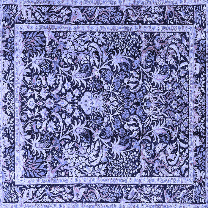 Square Machine Washable Animal Blue Traditional Rug, wshtr2587blu
