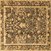 Square Animal Brown Traditional Rug, tr2587brn