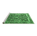 Sideview of Machine Washable Animal Emerald Green Traditional Area Rugs, wshtr2587emgrn