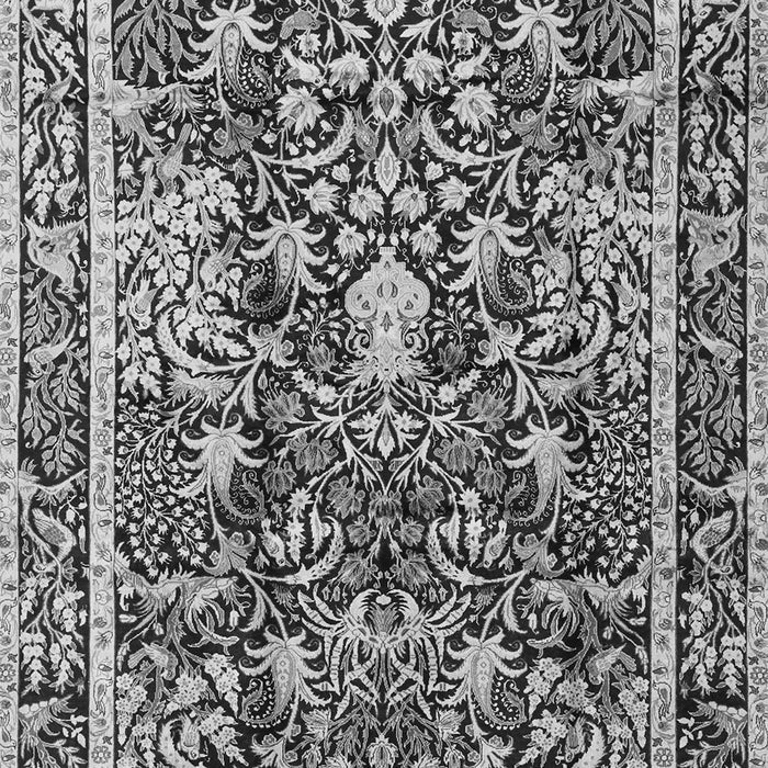 Serging Thickness of Machine Washable Animal Gray Traditional Rug, wshtr2587gry