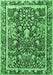 Machine Washable Animal Emerald Green Traditional Area Rugs, wshtr2587emgrn