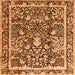 Serging Thickness of Animal Orange Traditional Rug, tr2587org