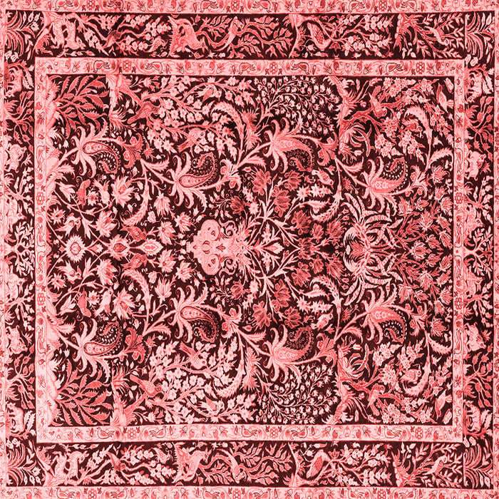Machine Washable Animal Red Traditional Rug, wshtr2587red