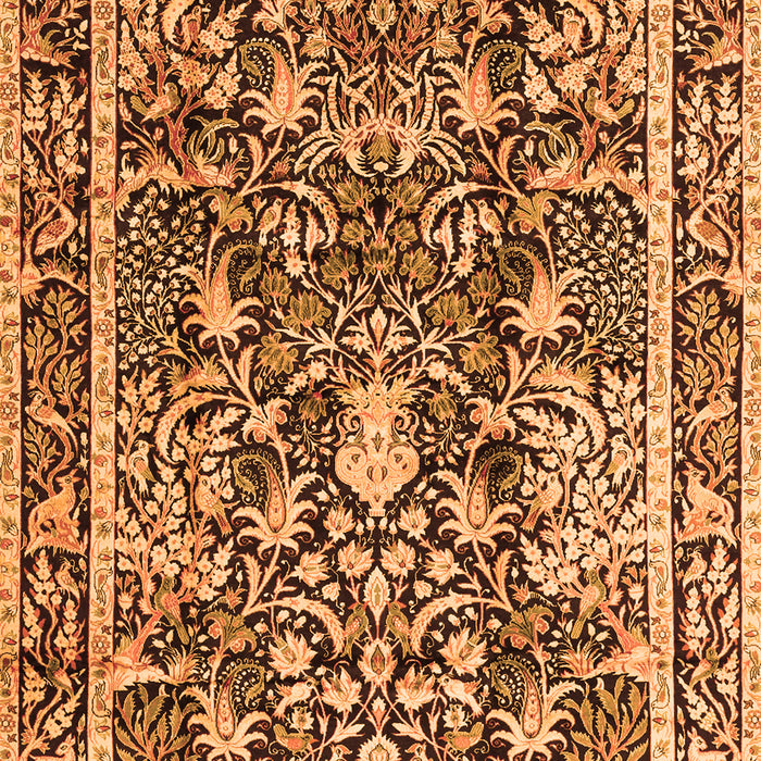 Animal Orange Traditional Rug, tr2587org