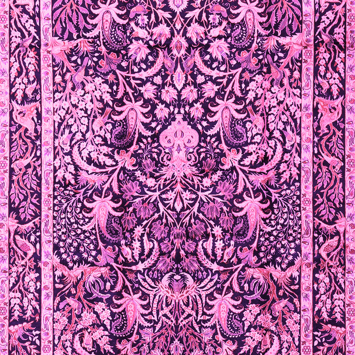 Machine Washable Animal Pink Traditional Rug, wshtr2587pnk