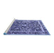 Sideview of Machine Washable Animal Blue Traditional Rug, wshtr2587blu