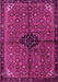 Machine Washable Persian Pink Traditional Rug, wshtr2588pnk