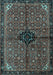 Machine Washable Persian Light Blue Traditional Rug, wshtr2588lblu