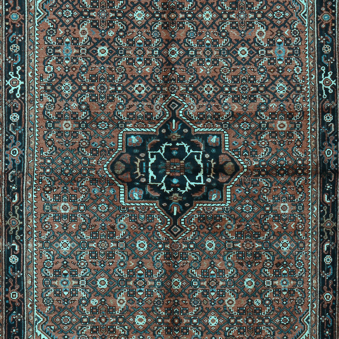 Machine Washable Persian Light Blue Traditional Rug, wshtr2588lblu