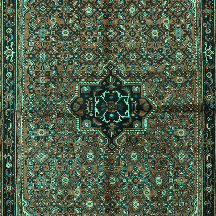 Machine Washable Persian Turquoise Traditional Area Rugs, wshtr2588turq