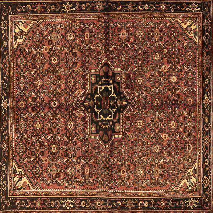 Square Machine Washable Persian Brown Traditional Rug, wshtr2588brn