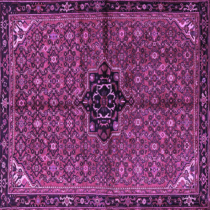 Square Machine Washable Persian Purple Traditional Area Rugs, wshtr2588pur