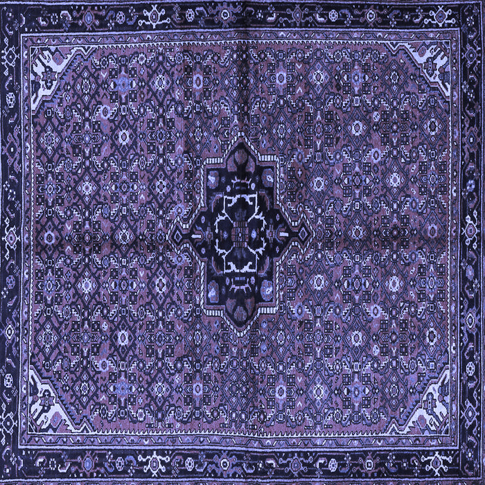 Square Persian Blue Traditional Rug, tr2588blu