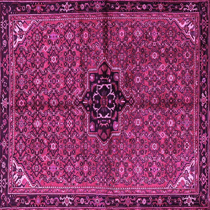 Square Machine Washable Persian Pink Traditional Rug, wshtr2588pnk