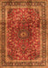 Serging Thickness of Machine Washable Persian Orange Traditional Area Rugs, wshtr2589org