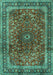 Machine Washable Persian Turquoise Traditional Area Rugs, wshtr2589turq