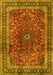 Machine Washable Persian Yellow Traditional Rug, wshtr2589yw