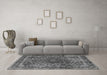 Machine Washable Persian Gray Traditional Rug in a Living Room,, wshtr2589gry