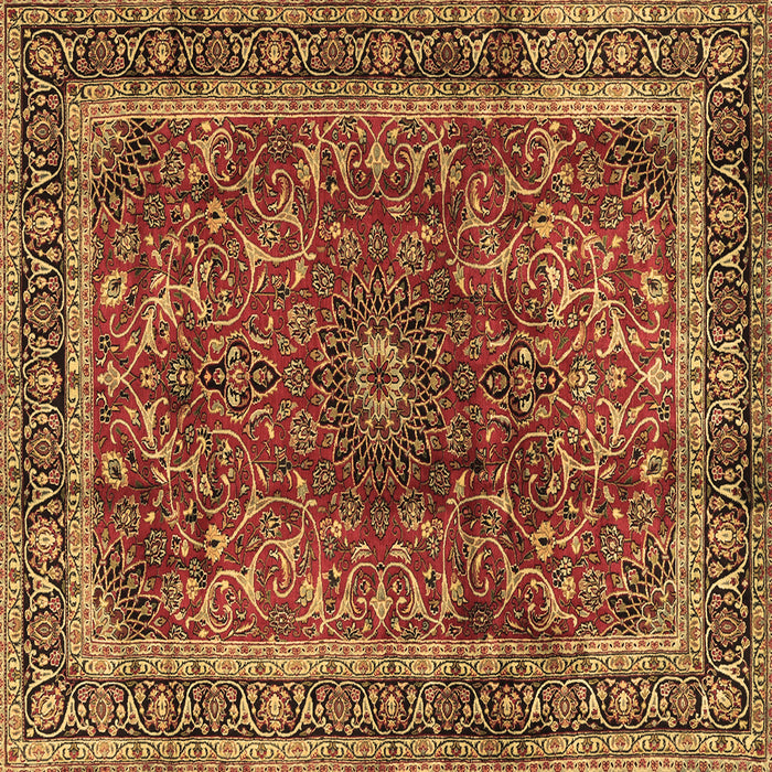 Square Persian Brown Traditional Rug, tr2589brn