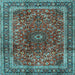 Square Persian Light Blue Traditional Rug, tr2589lblu