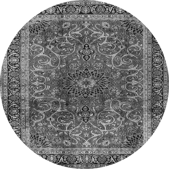 Machine Washable Persian Gray Traditional Rug, wshtr2589gry