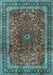 Machine Washable Persian Light Blue Traditional Rug, wshtr2589lblu