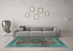 Machine Washable Persian Light Blue Traditional Rug in a Living Room, wshtr2589lblu