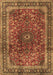 Machine Washable Persian Brown Traditional Rug, wshtr2589brn