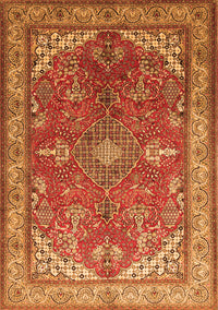 Medallion Orange Traditional Rug, tr258org