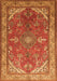 Medallion Orange Traditional Rug, tr258org