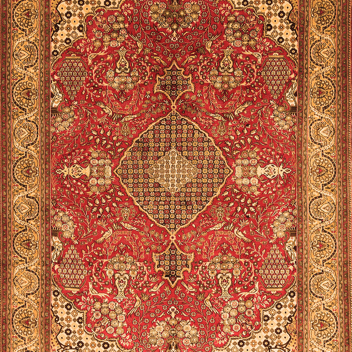 Medallion Orange Traditional Rug, tr258org