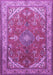 Medallion Purple Traditional Rug, tr258pur