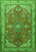 Medallion Green Traditional Rug, tr258grn