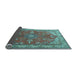 Sideview of Medallion Light Blue Traditional Rug, tr258lblu