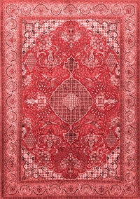 Medallion Red Traditional Rug, tr258red